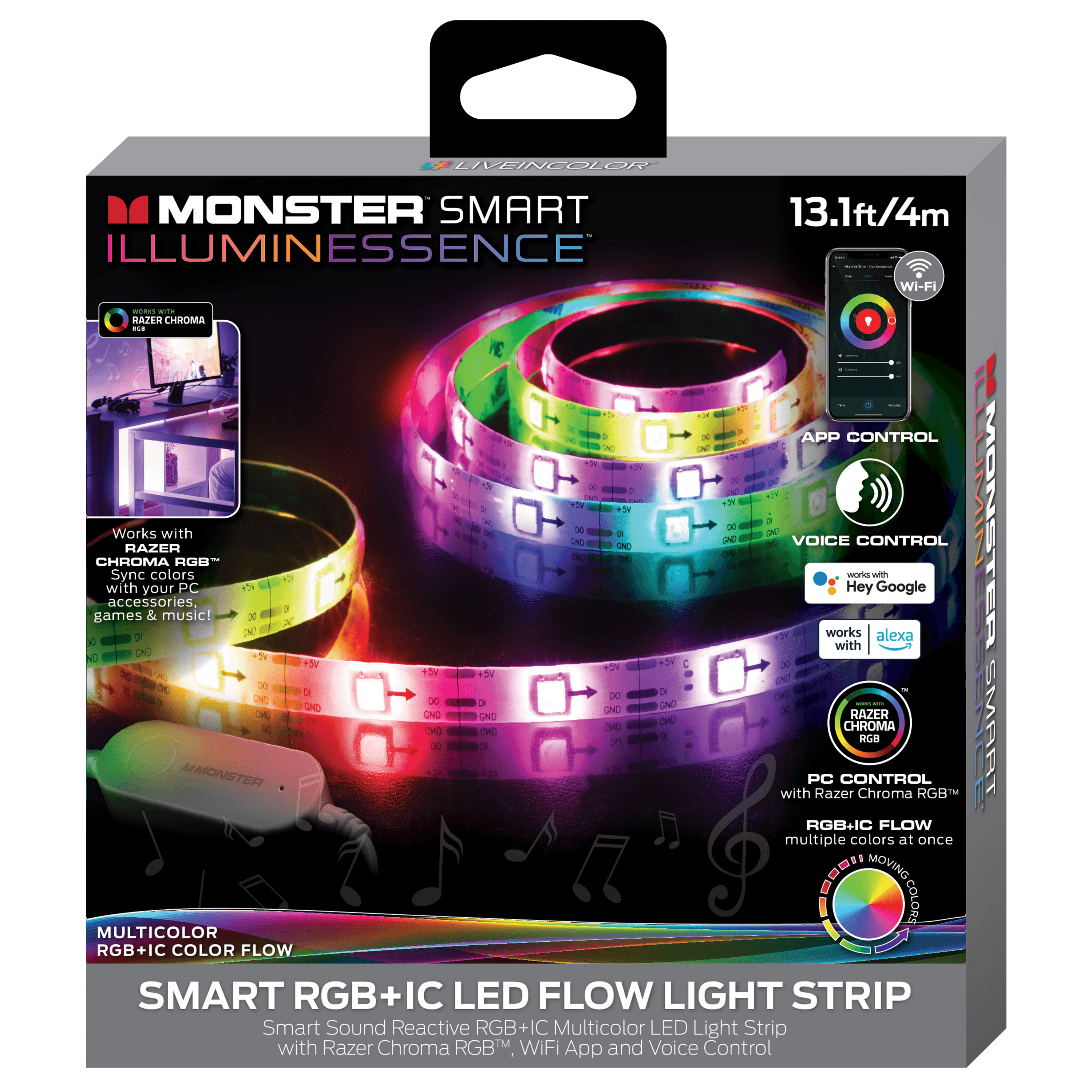 MONSTER ILLUMINESCENCE SMART LIGHT STRIP 4M MULTICOL FLOW INT